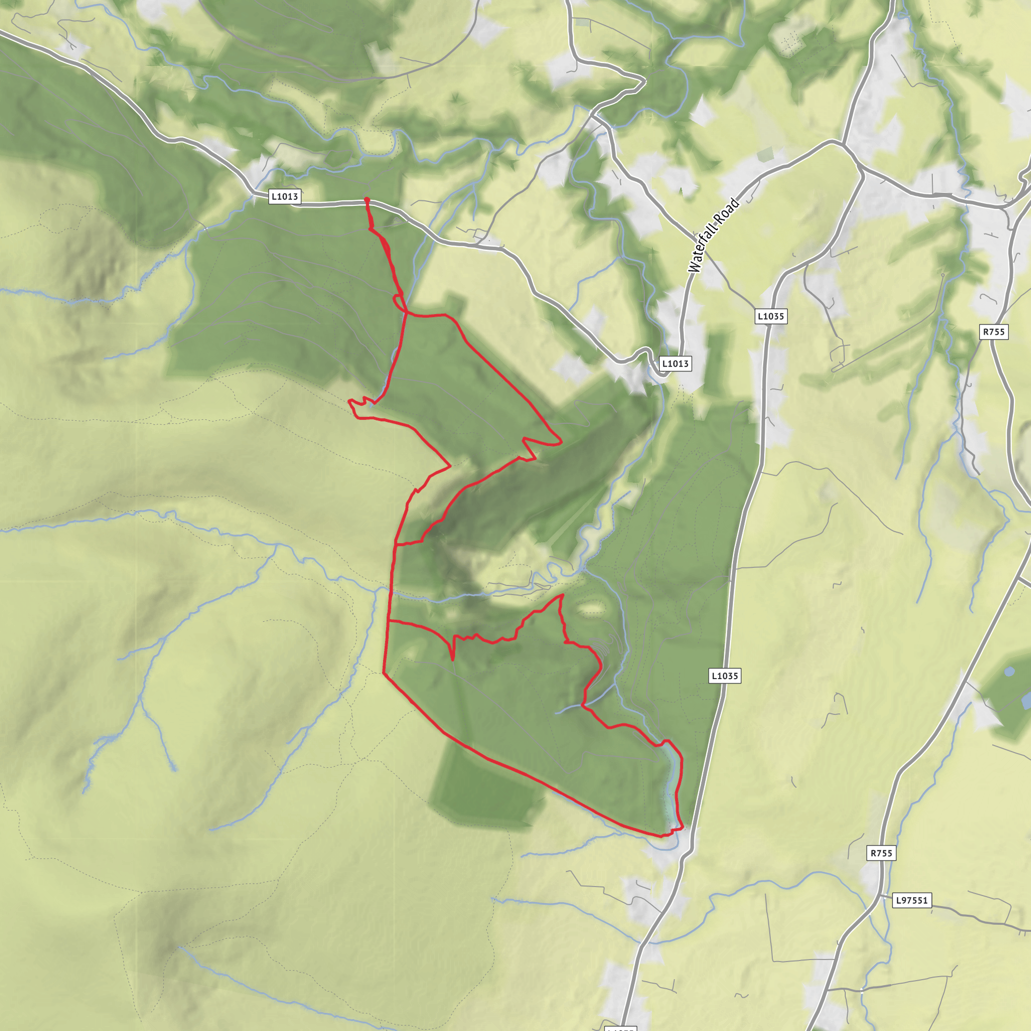 Crone to Powerscourt mobile static map