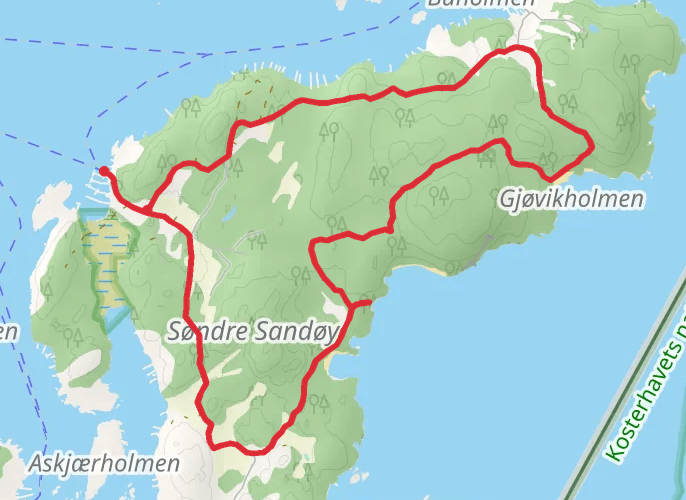 Søndre Sandøy mobile static map