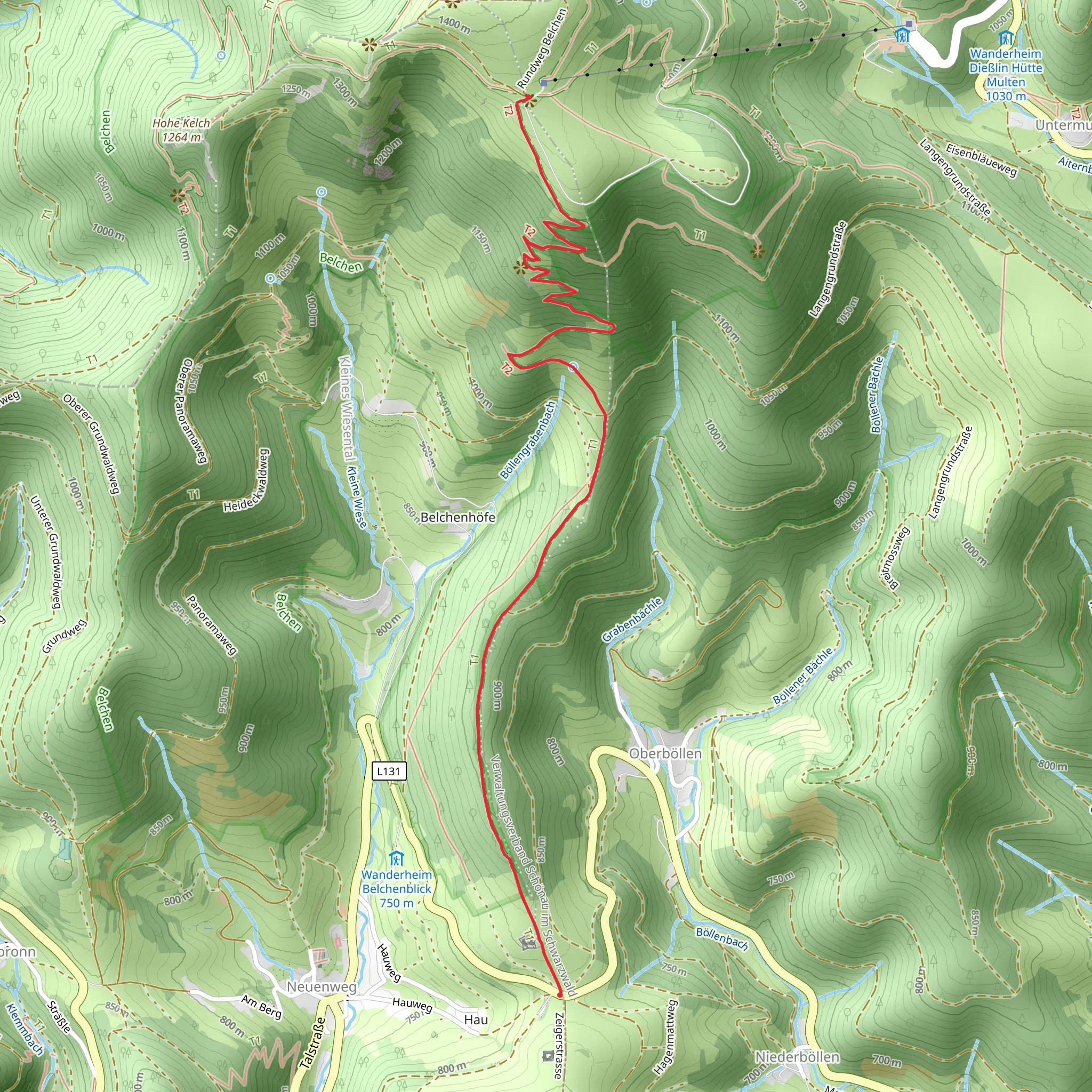 Böllener Eck via Hau Glatte Brache mobile static map