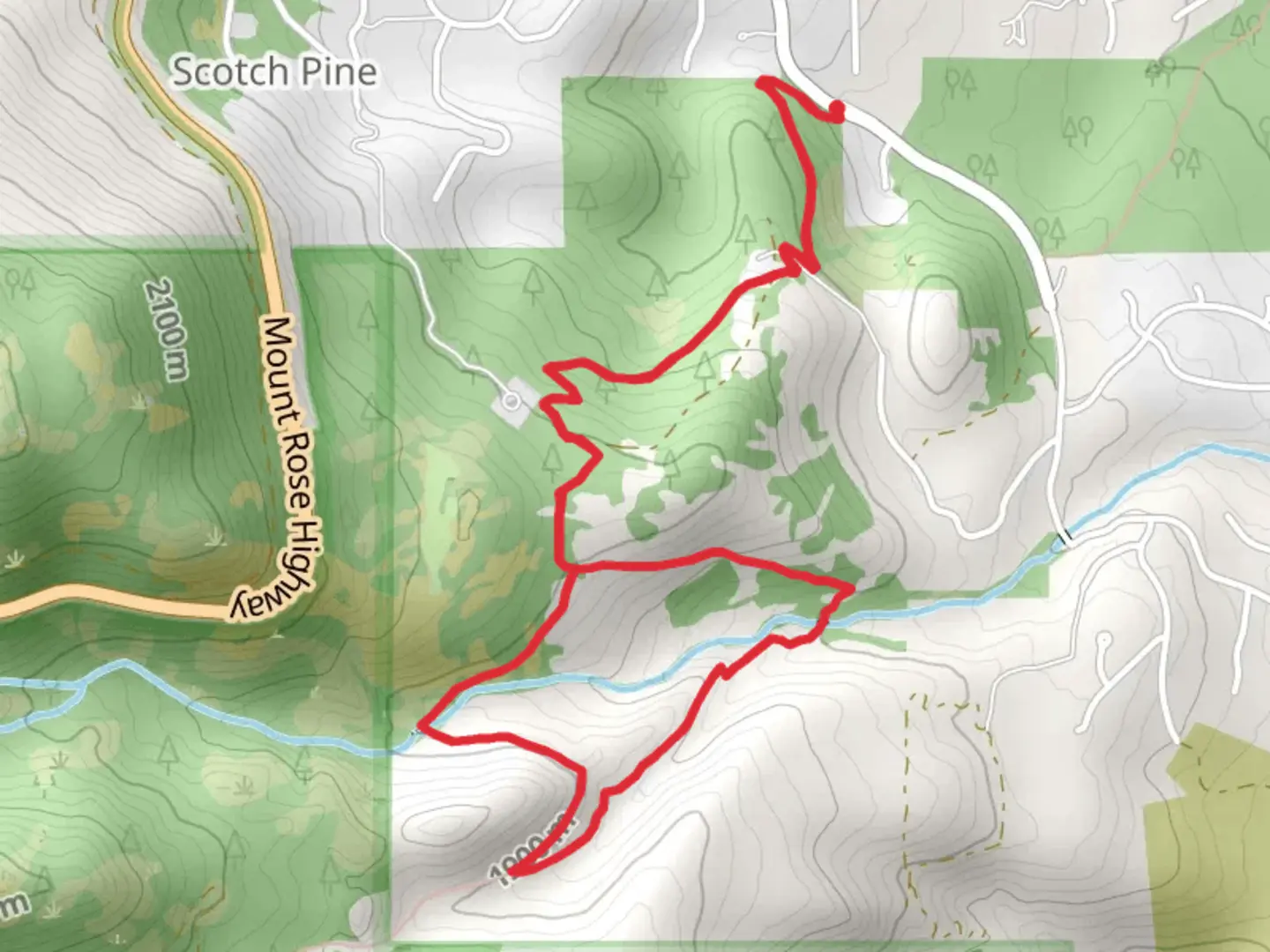 An image depicting the trail Browns Creek Loop Trail and its surrounding area.