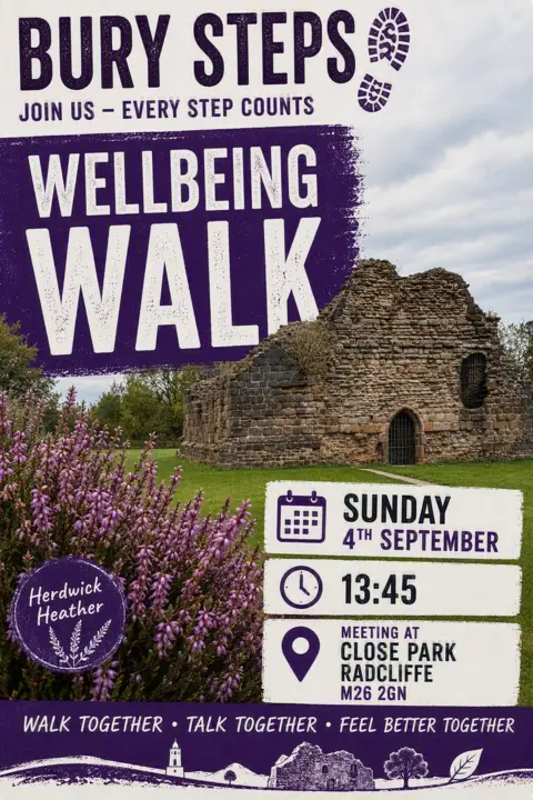 Bury Steps Wellbeing Walk via RadclIiffe Ees