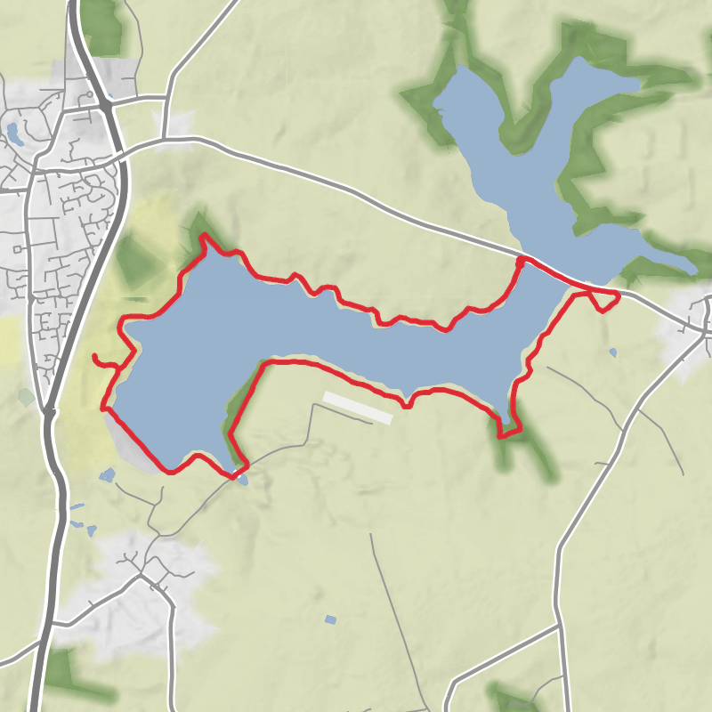 A map preview of the recording Daventry Walking.