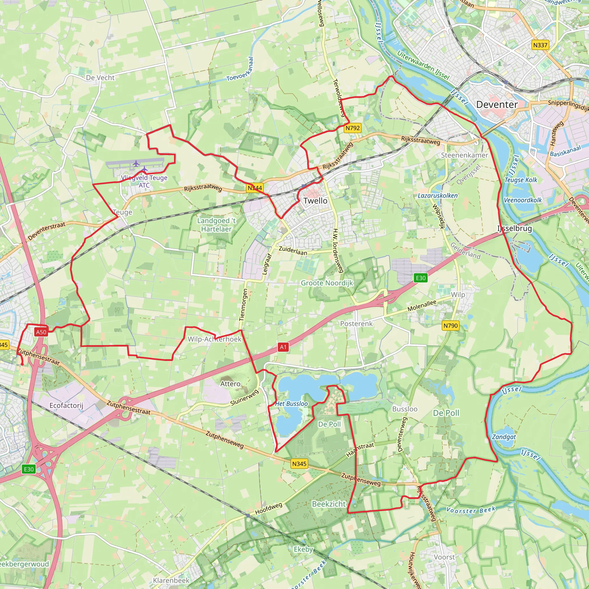 de Zanden, Lage Steenweg and Kruisallee Loop mobile static map