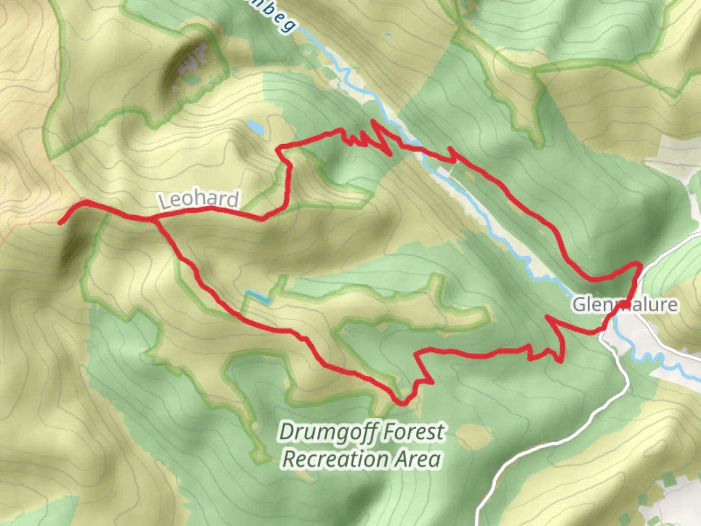 An image depicting the trail Lugmo Challenge 2025 and its surrounding area.