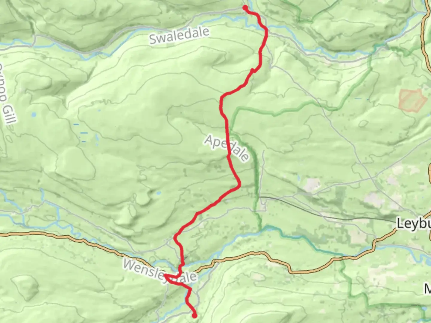 An image depicting the trail Reeth to West Burton Walk and its surrounding area.