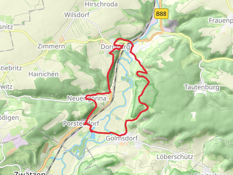 Porstendorf and Dornburg Loop