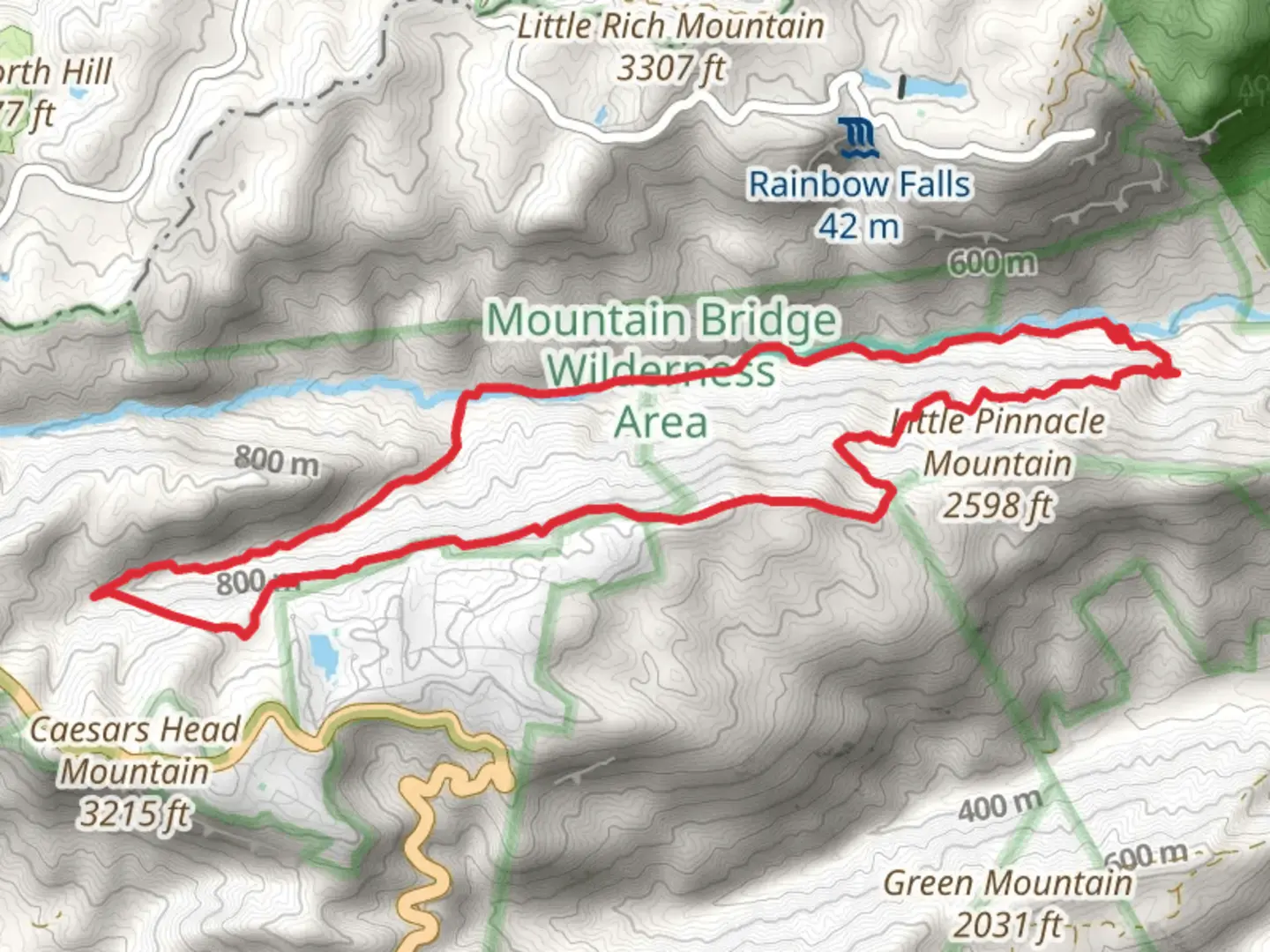 An image depicting the trail Rim of the Gap and Jones Gap Loop Trail and its surrounding area.