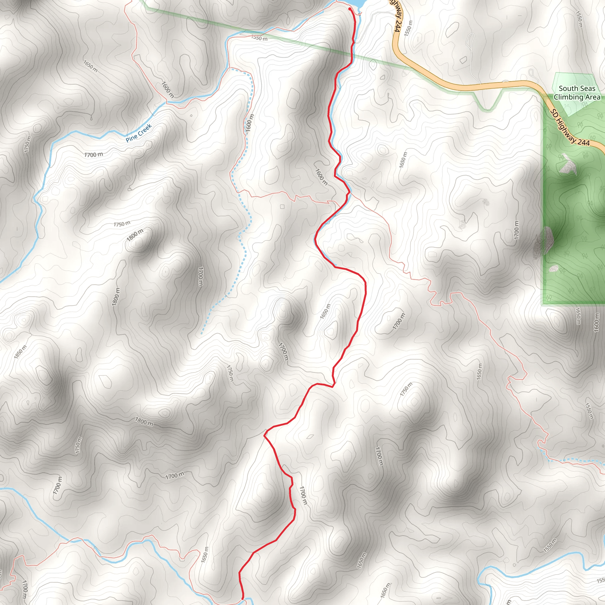Horsethief 14 Trail mobile static map