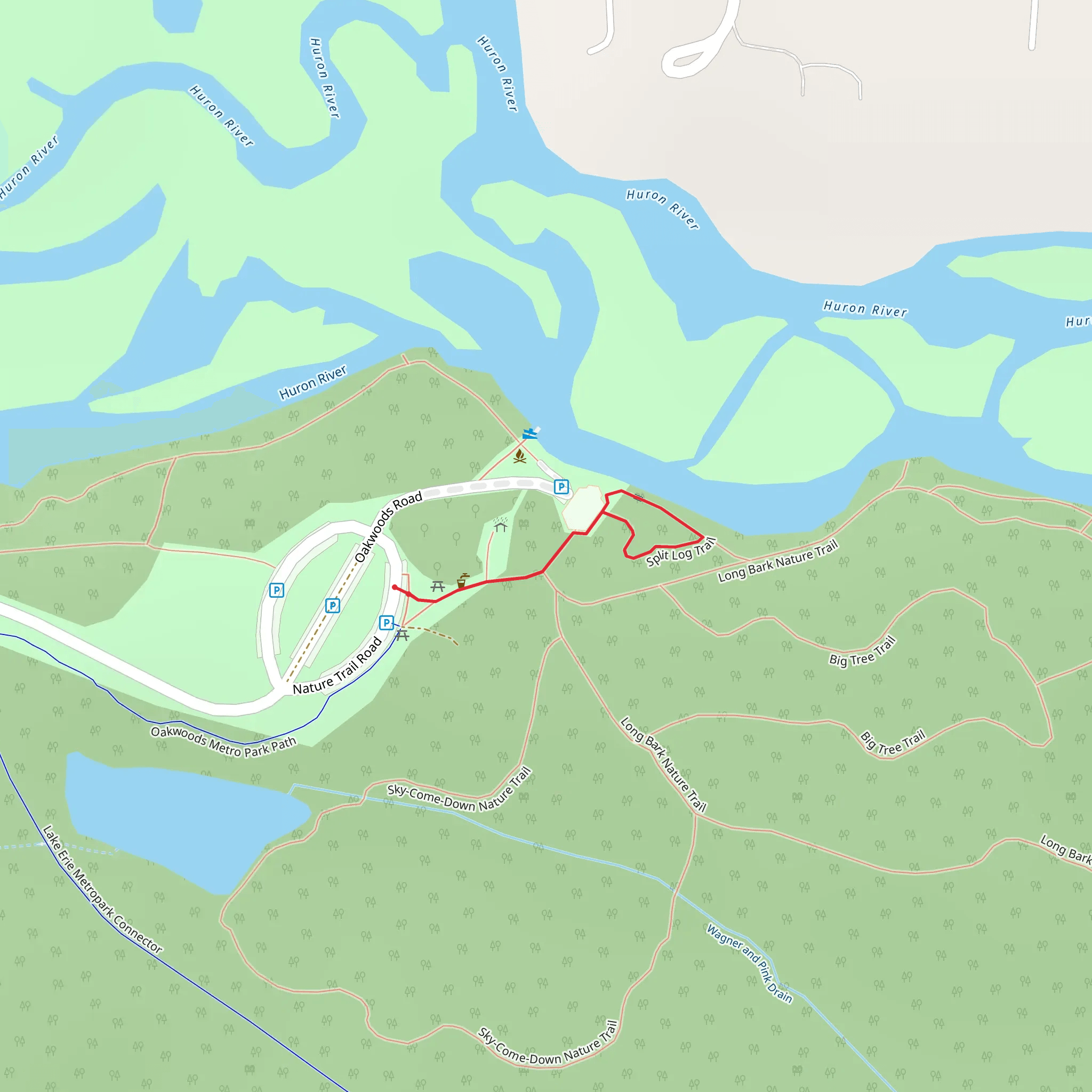 Split Log Loop Trail mobile static map
