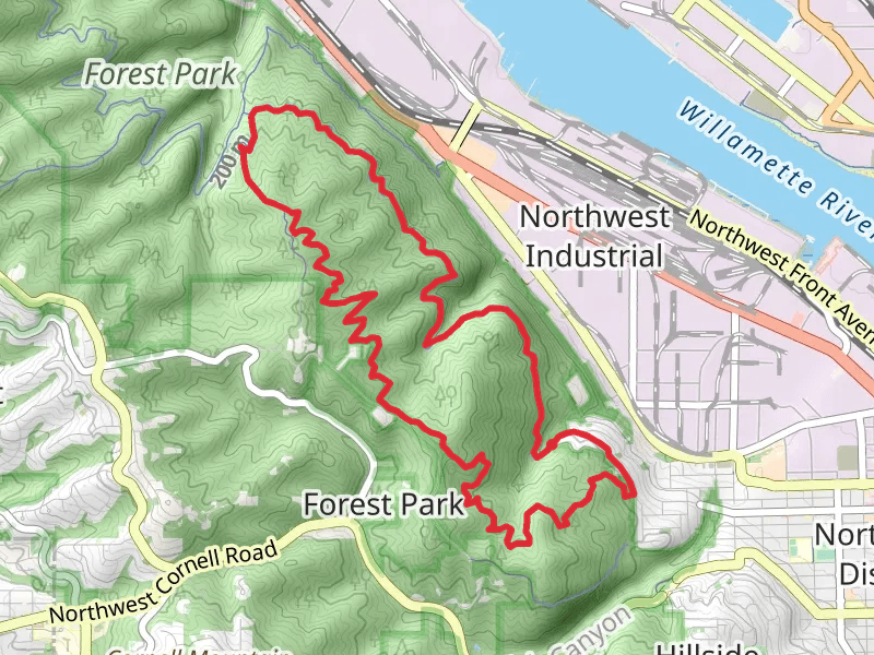 Northwest Leif Erikson Drive and Wildwood Trail Loop