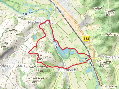 Fulda via Niederellenbach Rundweg