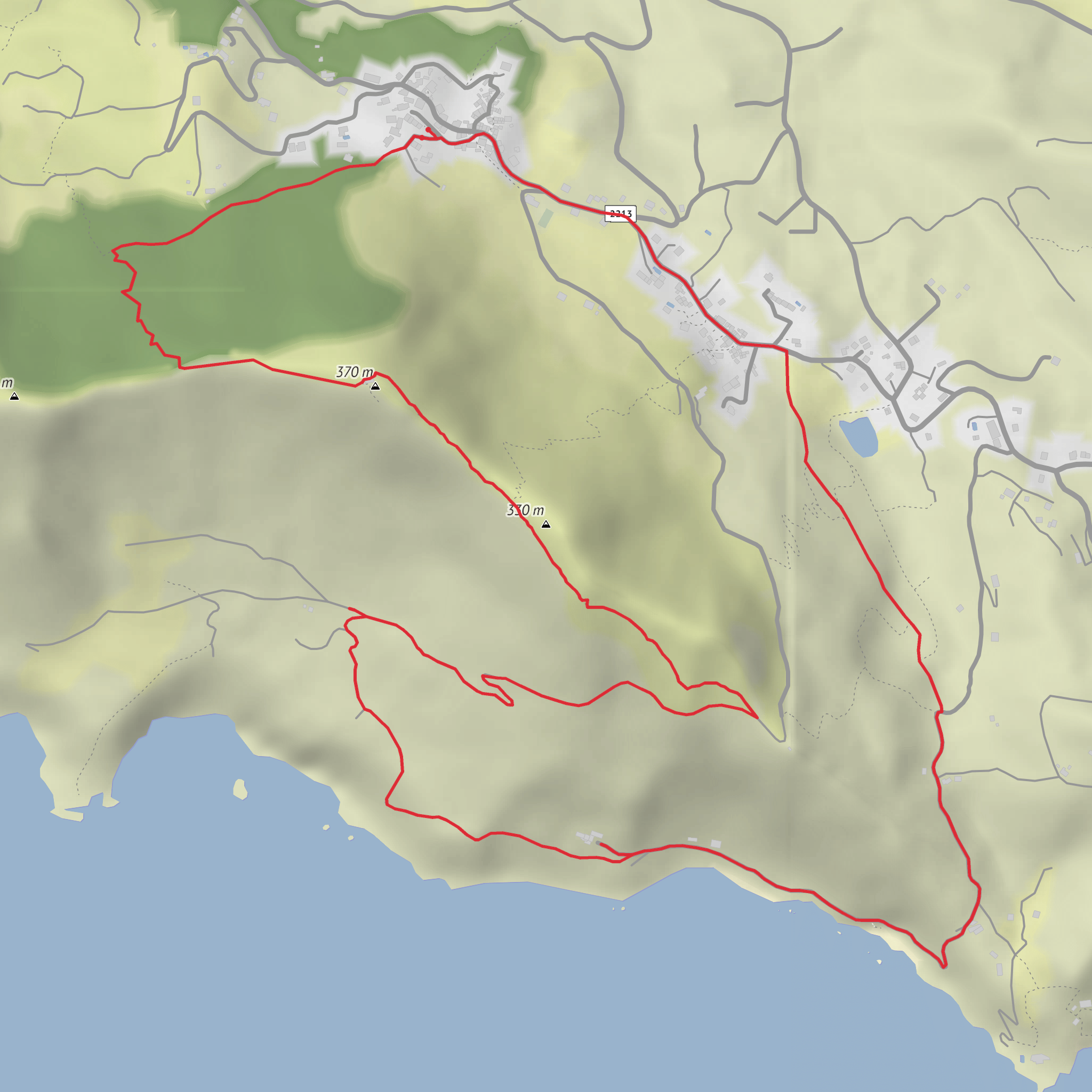 Vatos, Myrtiossia Beach, Monastery and Agios Giorgious Loop mobile static map