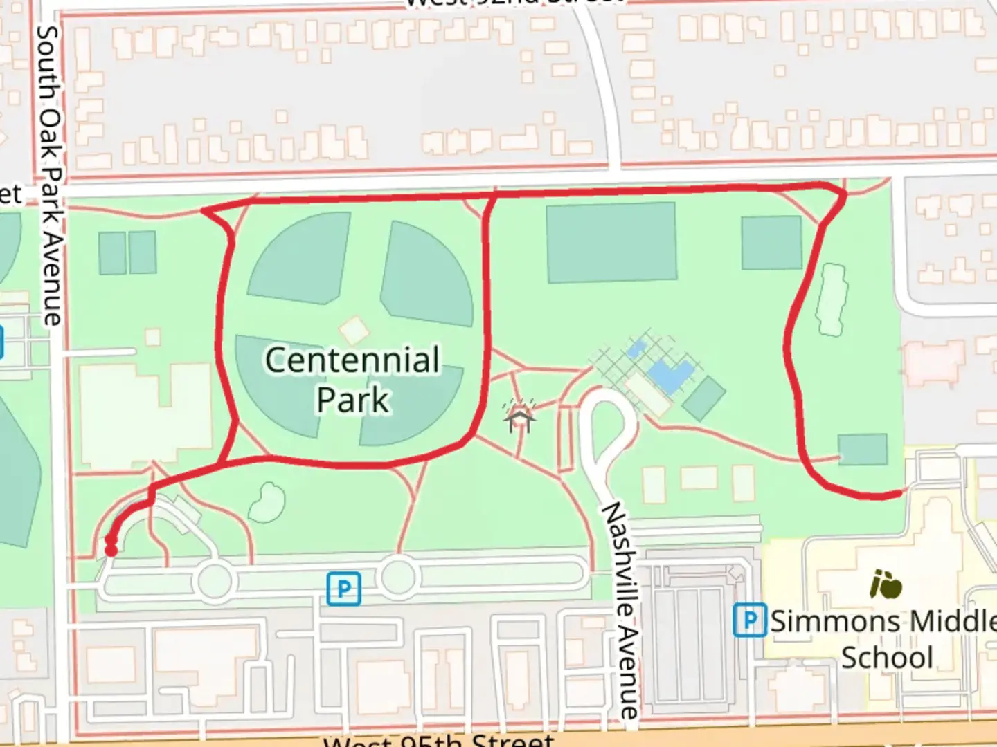 An image depicting the trail Centennial Park Walk and its surrounding area.