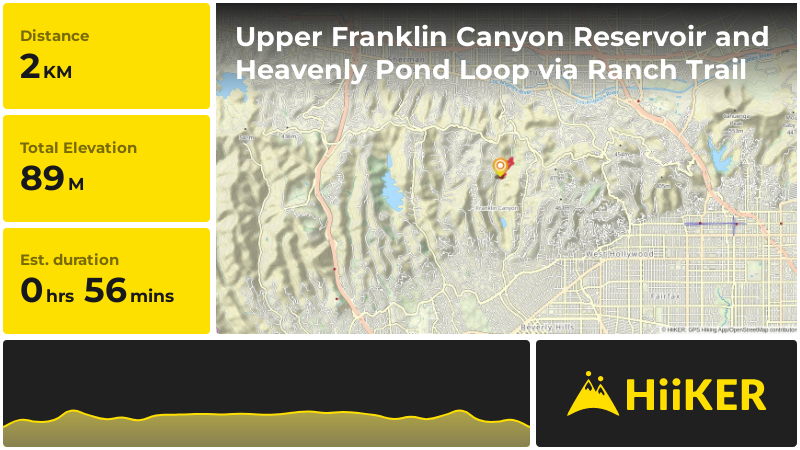 Upper Franklin Canyon Reservoir and Heavenly Pond Loop via Ranch Trail