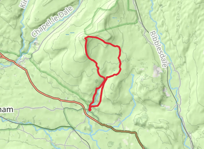 Ingleborough Trow Gill Gaping Gill mobile static map