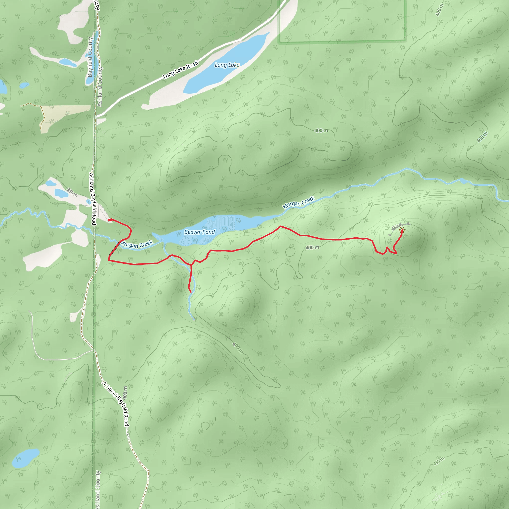 Morgan Falls and Saint Peter's Dome Trail mobile static map