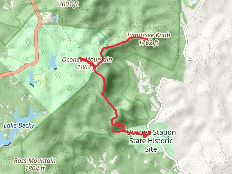 Station Cove Falls and Tamassee Knob Trail