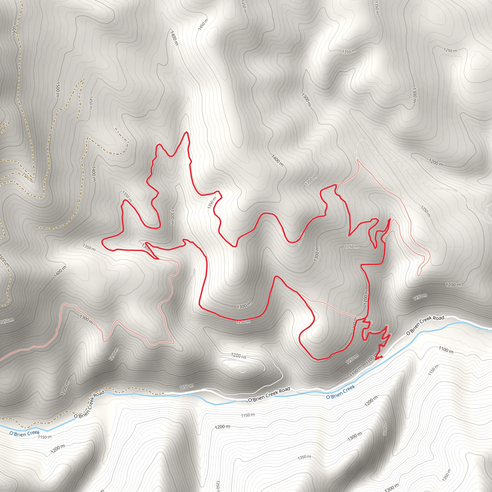 O'Brian Creek Loop Trail mobile static map