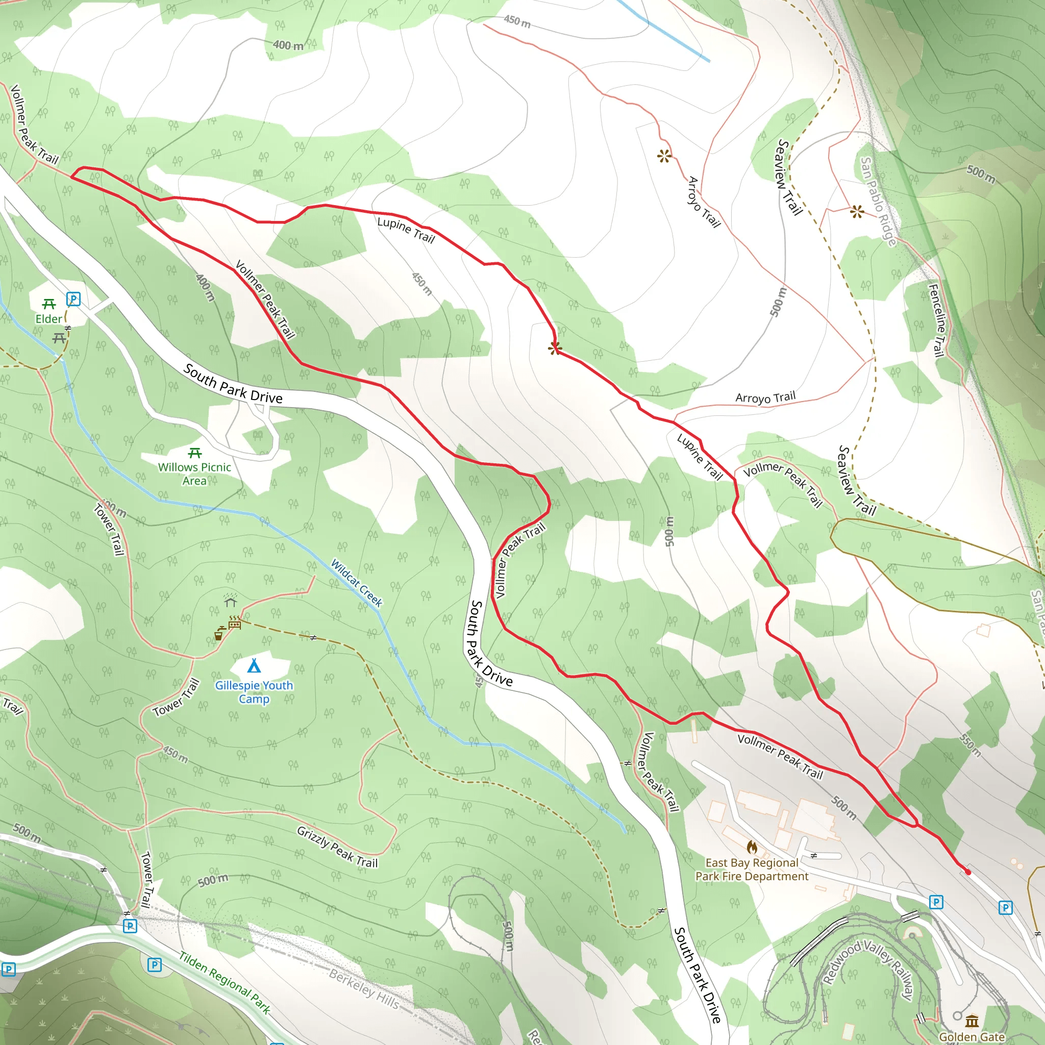 Vollmer and Lupine Loop Trail mobile static map