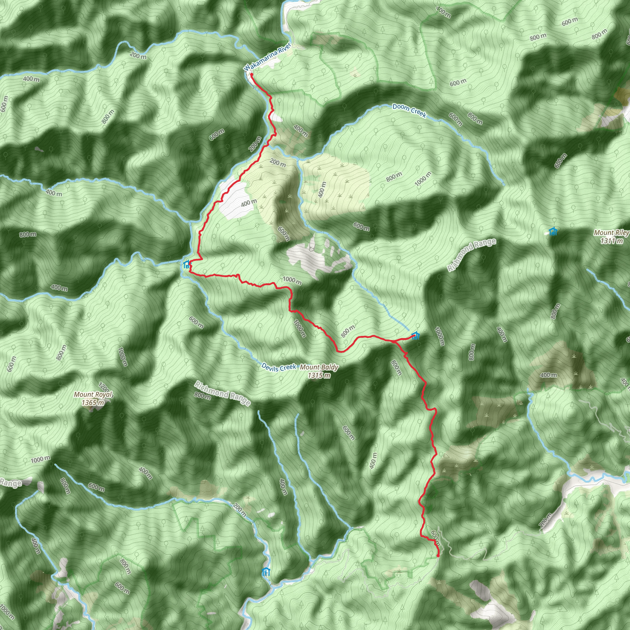Wakamarina Track mobile static map
