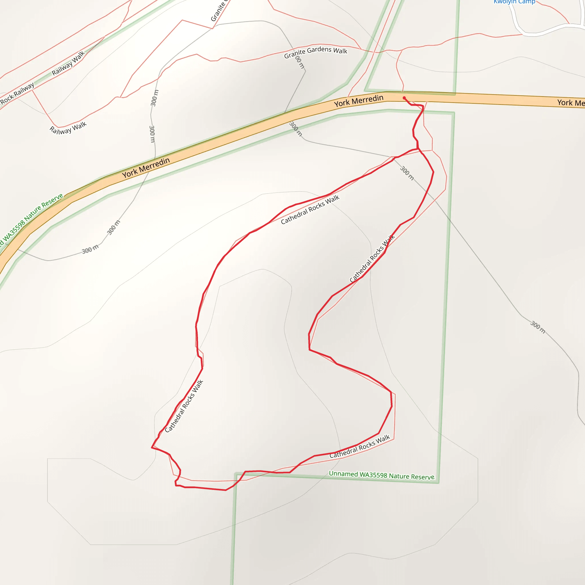 Cathedral Rocks Walk mobile static map