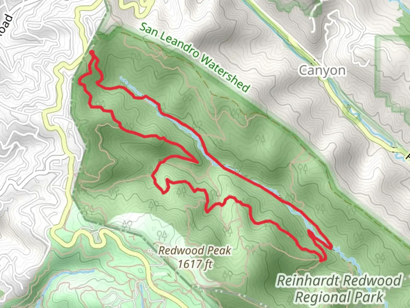 An image depicting the trail West Ridge and Stream Loop Trail and its surrounding area.