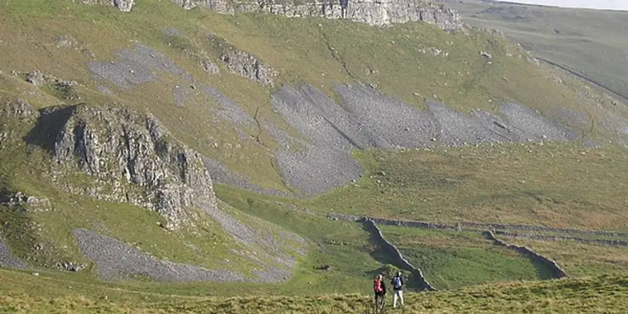 Attermire Scar and Victoria Cave from Settle