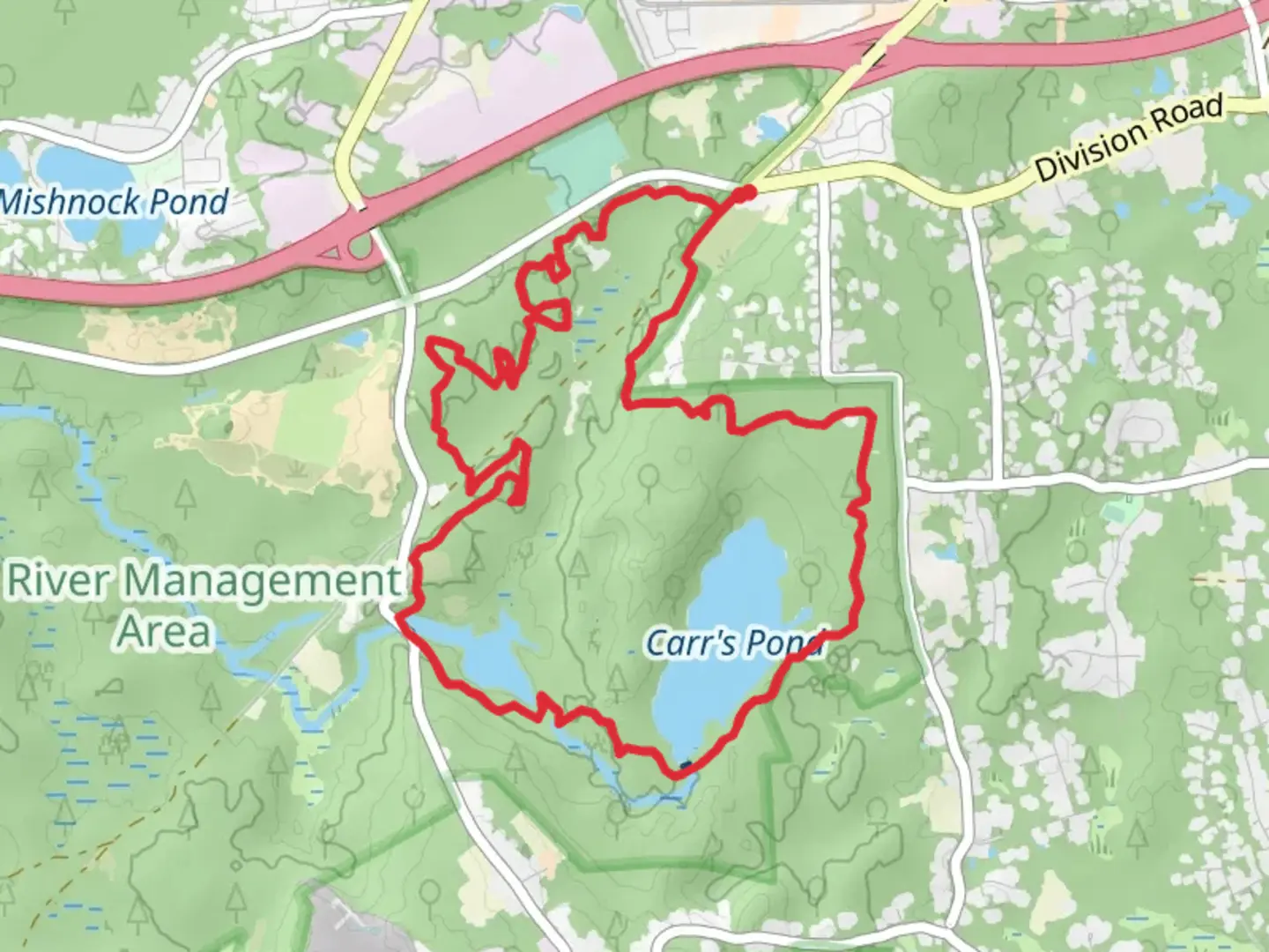 An image depicting the trail Lego, Tarbucket and Dead Shed Loop and its surrounding area.