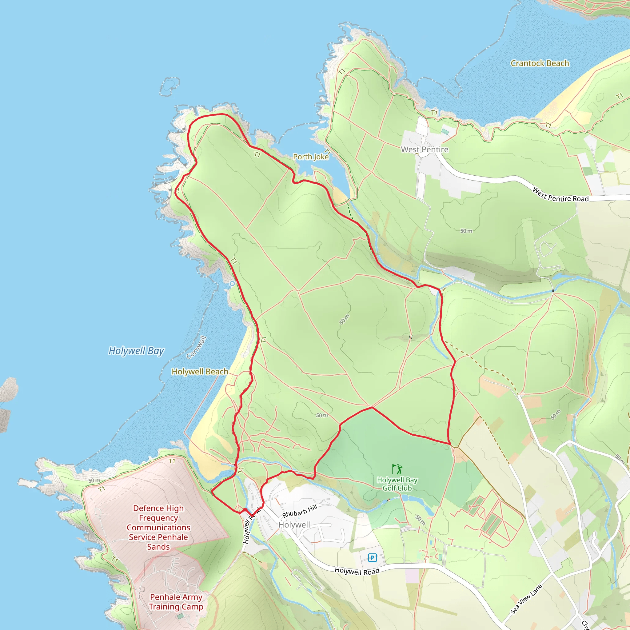 Holywell and Kelsey Head Walk mobile static map