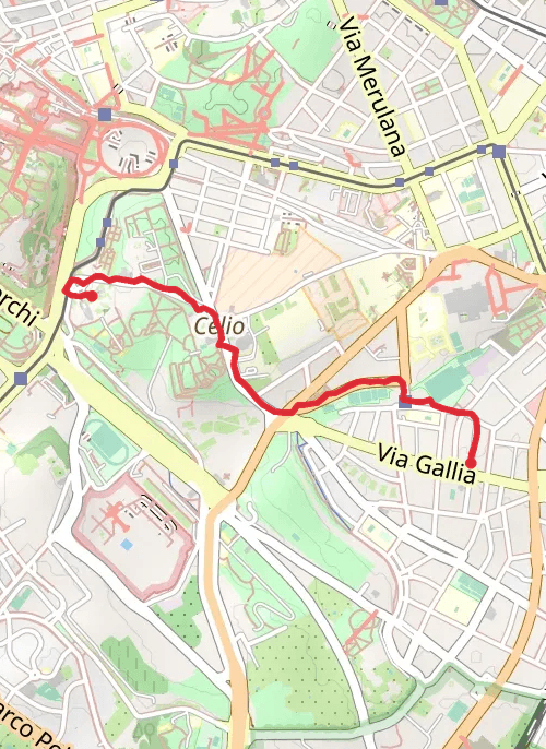 Hike on Hike from Ortica to Coliseum mobile static map
