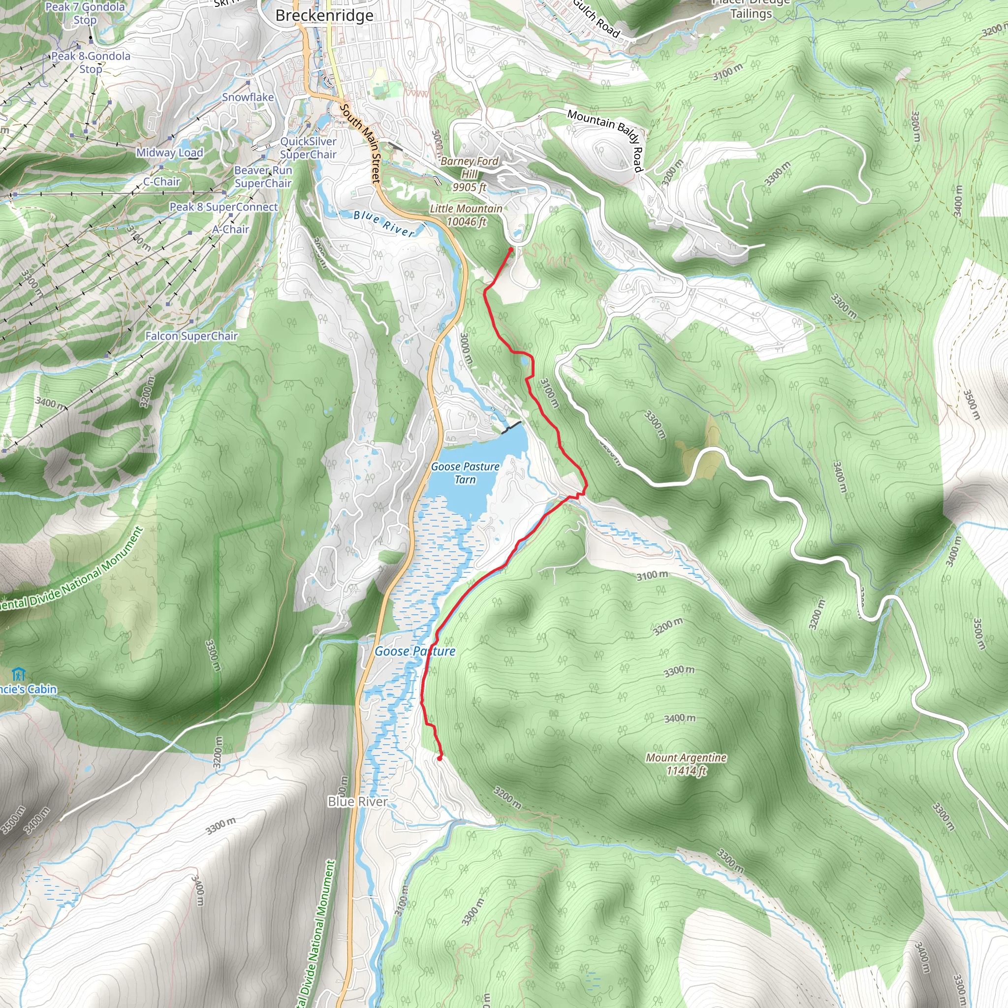 Blue River Trail mobile static map