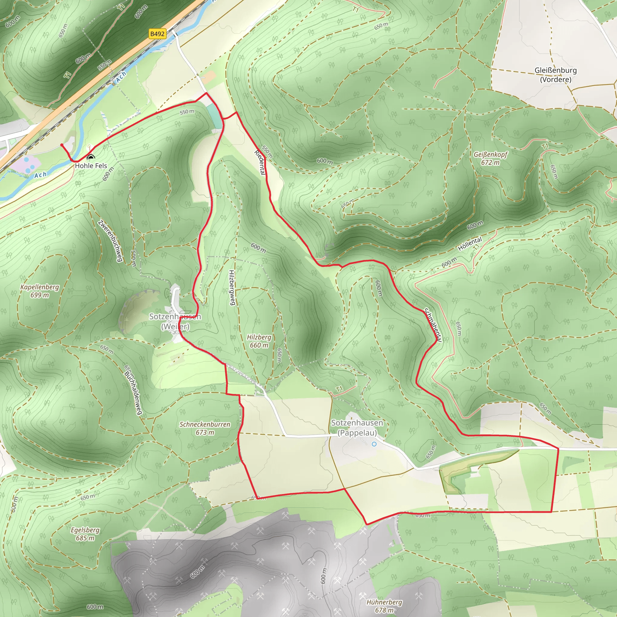 Riedental Loop mobile static map