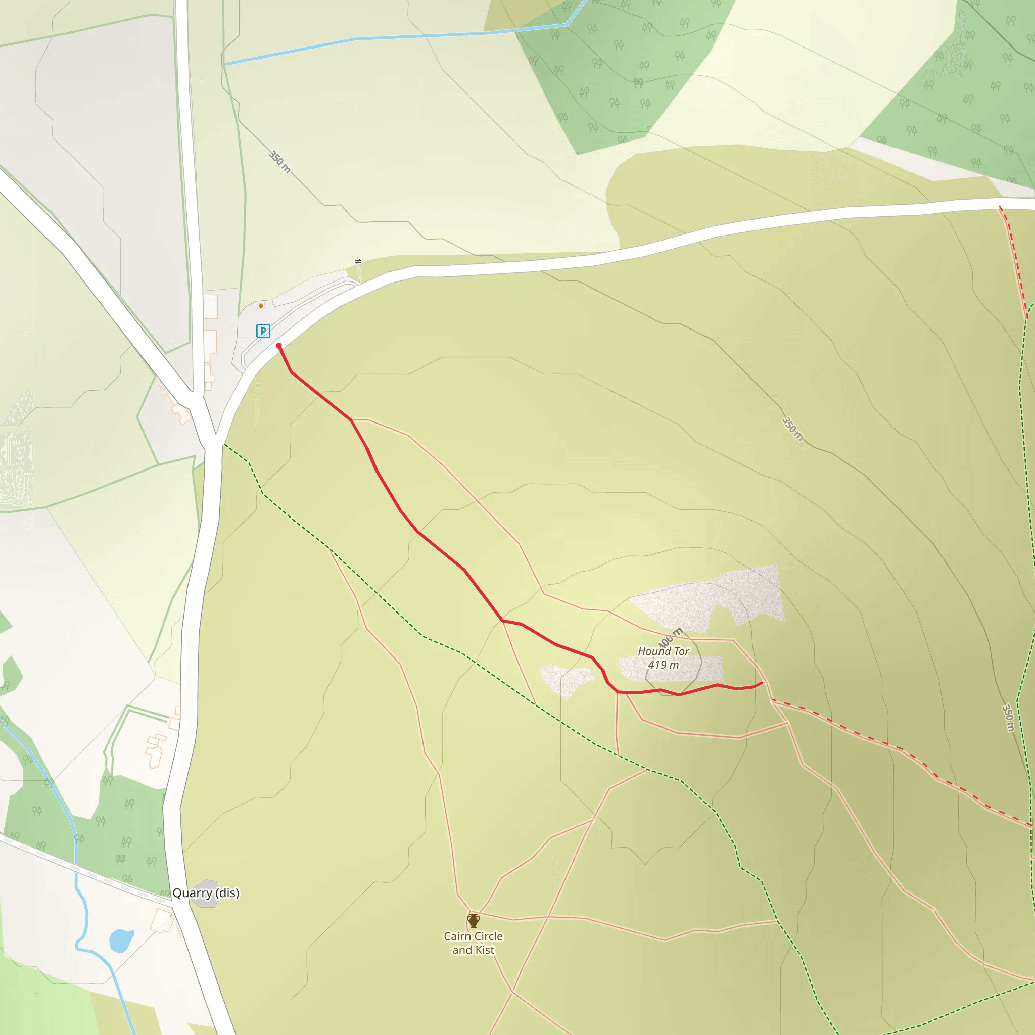 Hound Tor Walk mobile static map