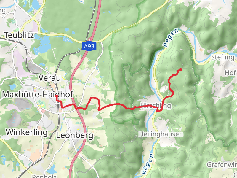Maxhütte-Haidhof to Knotenpunkt Gailenberg via Leonberger Panoramaweg