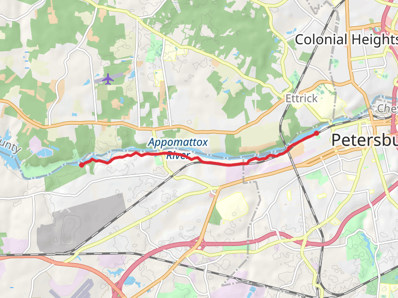 Appomattox Riverside via Folar Path