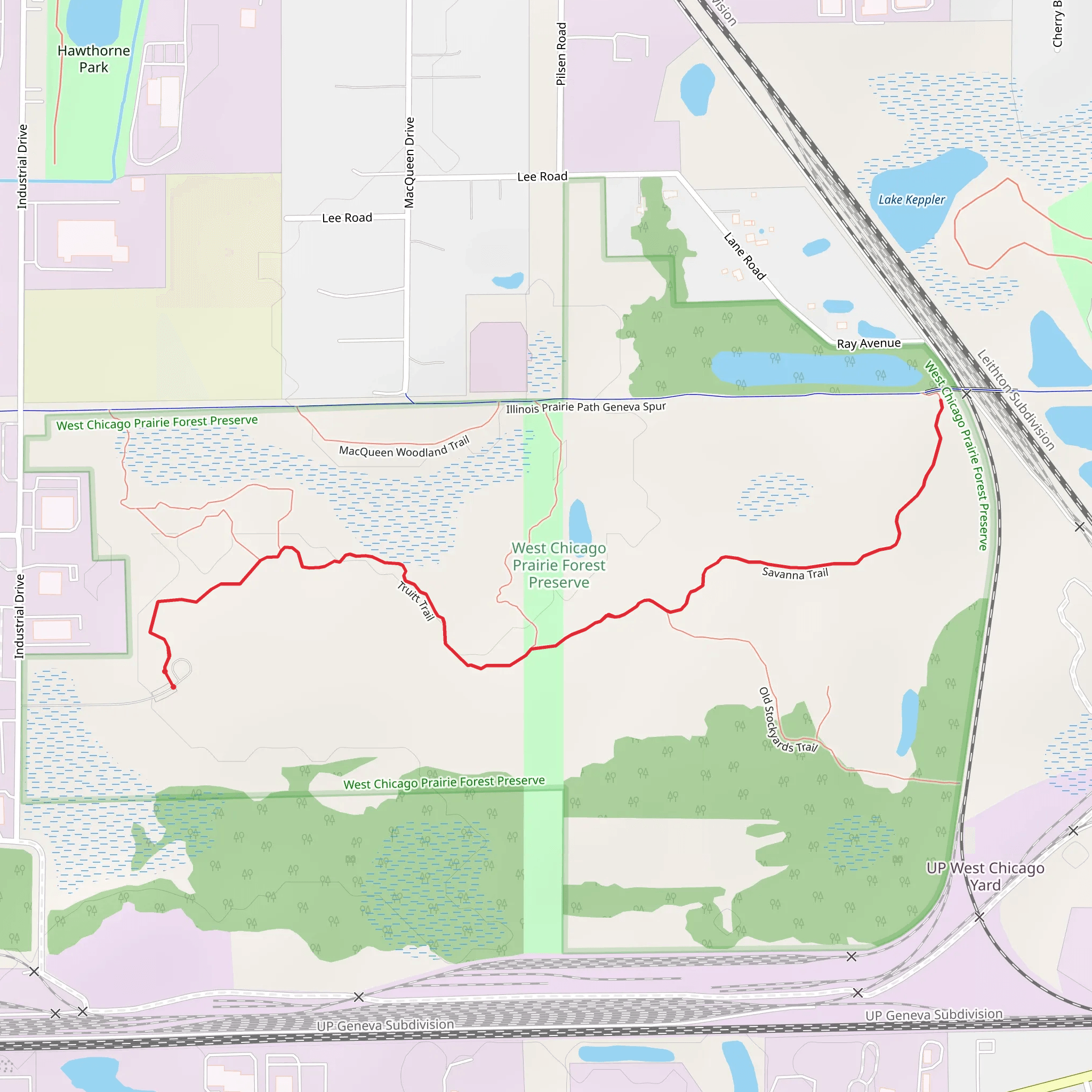 Savanna Trail mobile static map