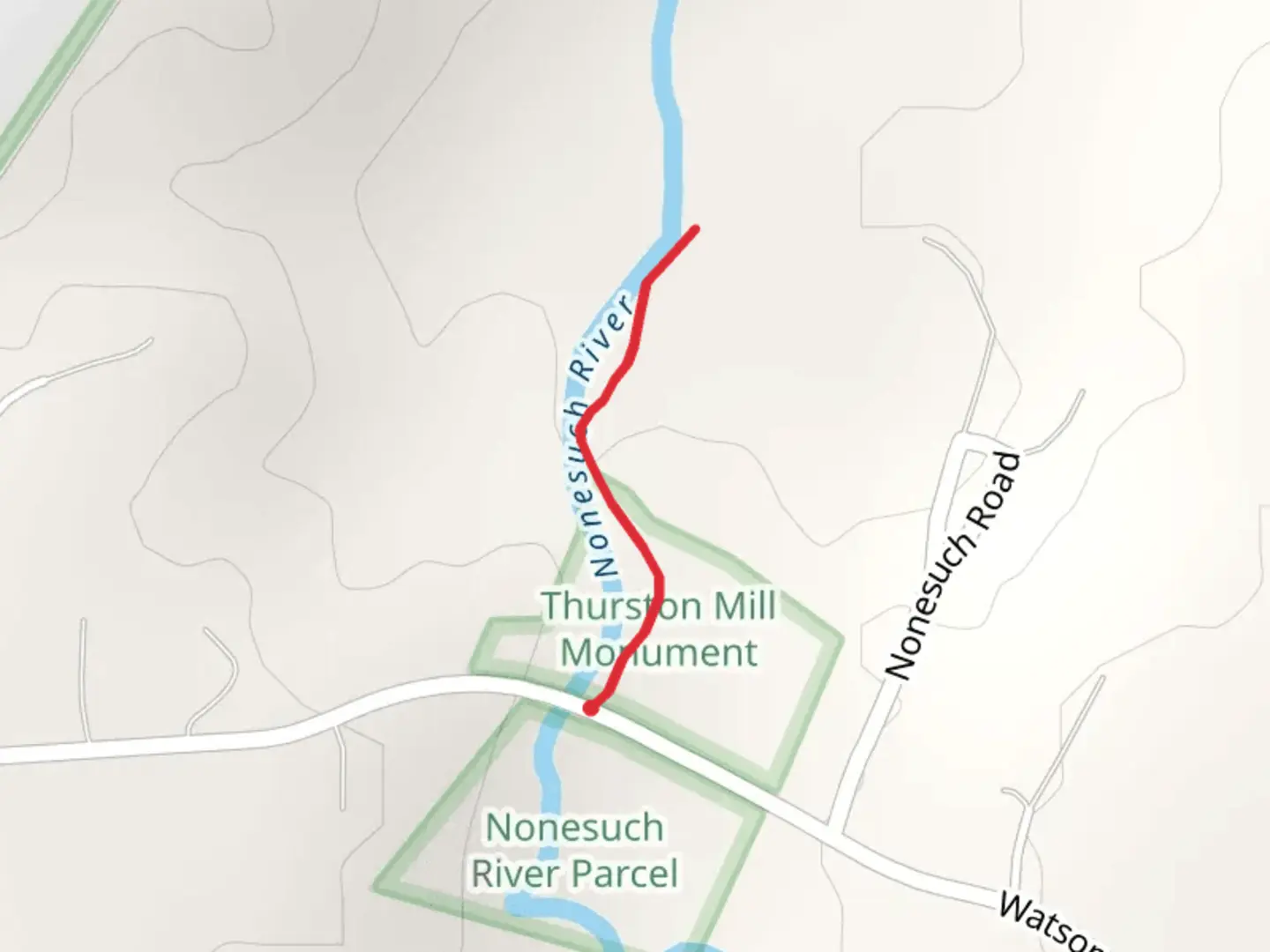 An image depicting the trail Walk along Nonesuch River and its surrounding area.