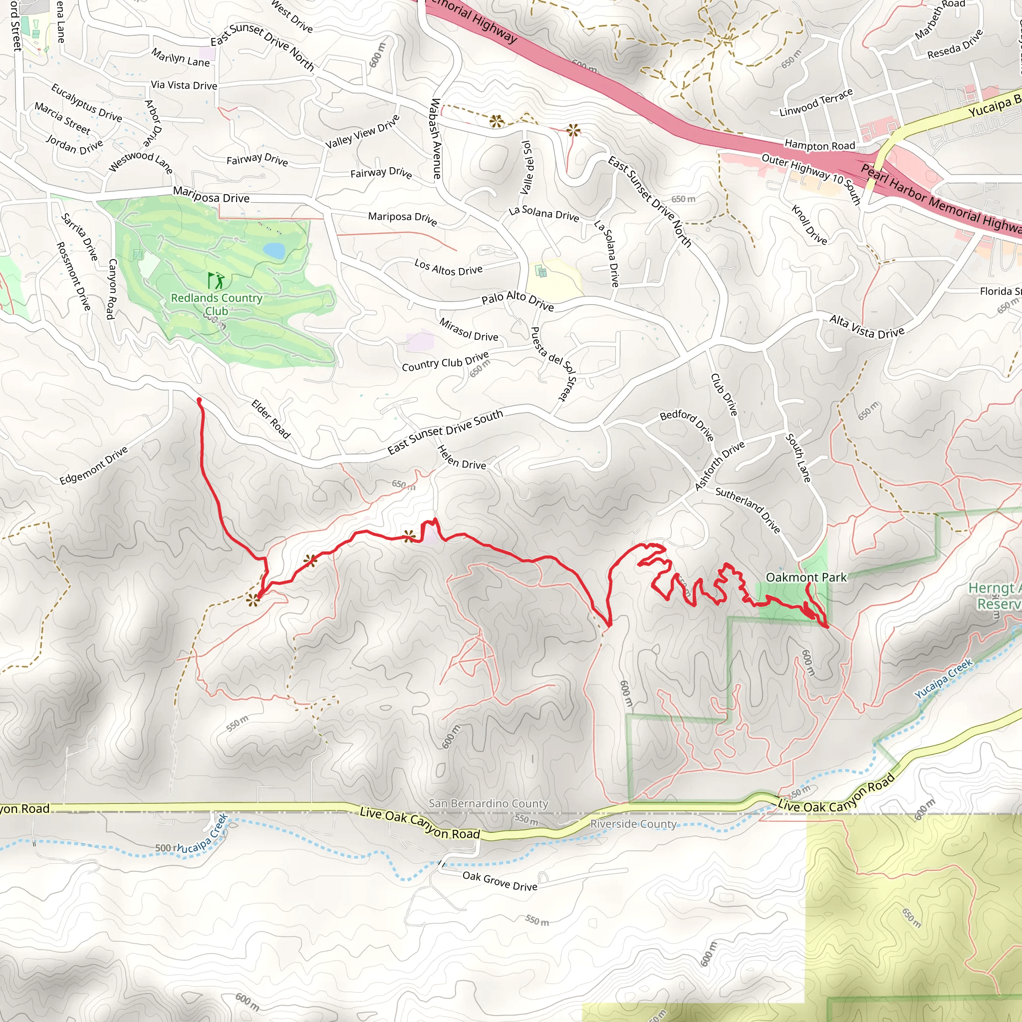 Oakmont Trail mobile static map