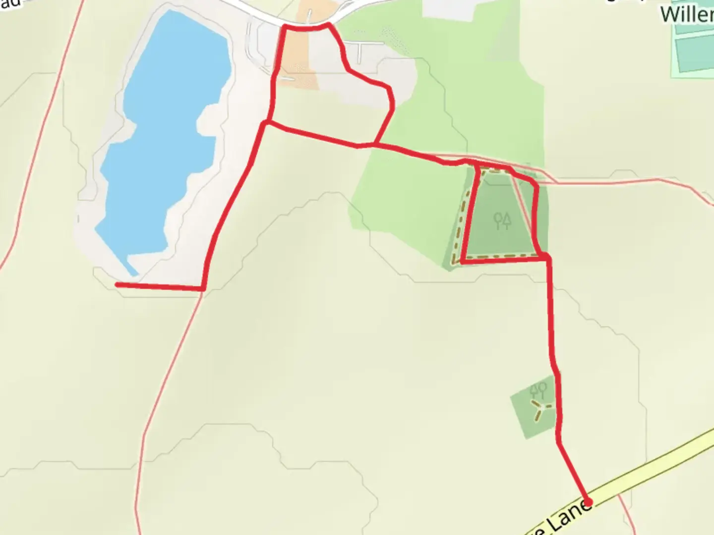An image depicting the trail Quarry Lake Walk - Essington and its surrounding area.