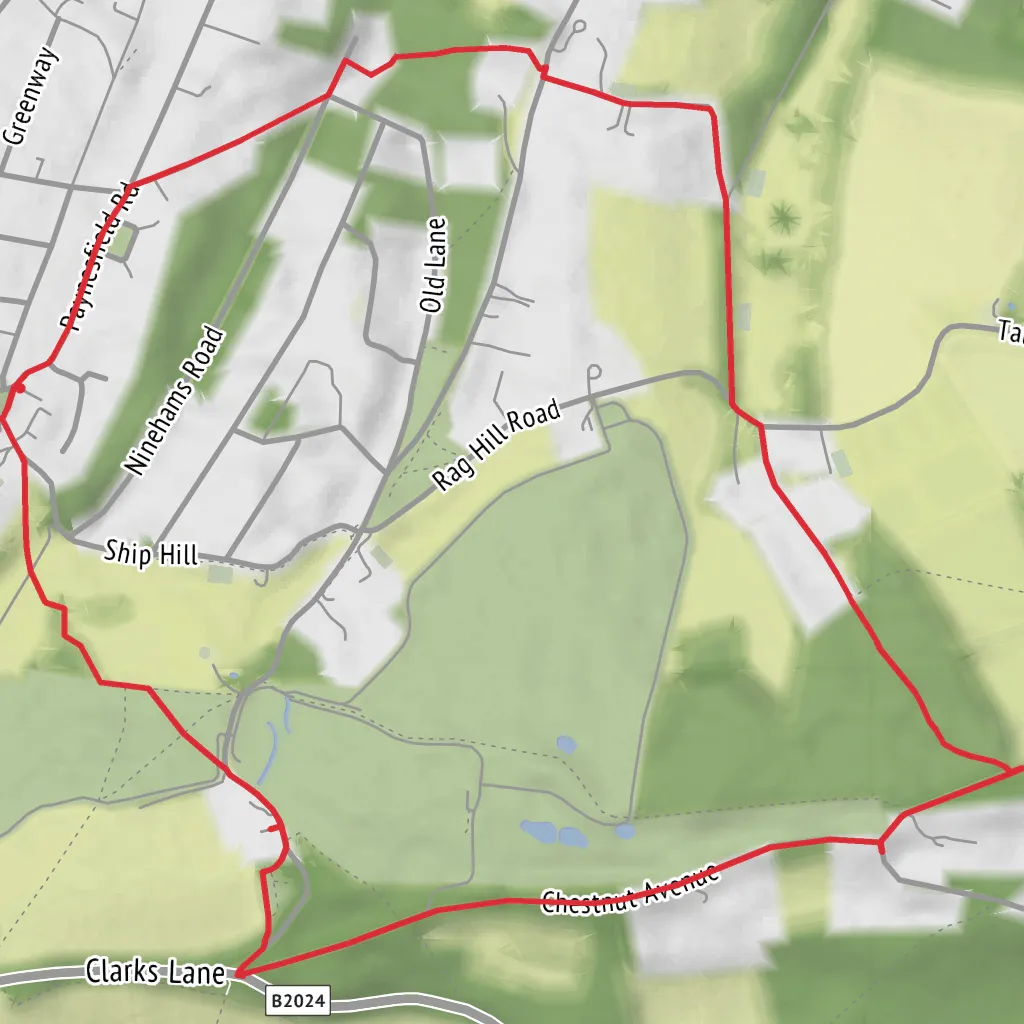 Tandridge - Tatsfield Circular mobile static map