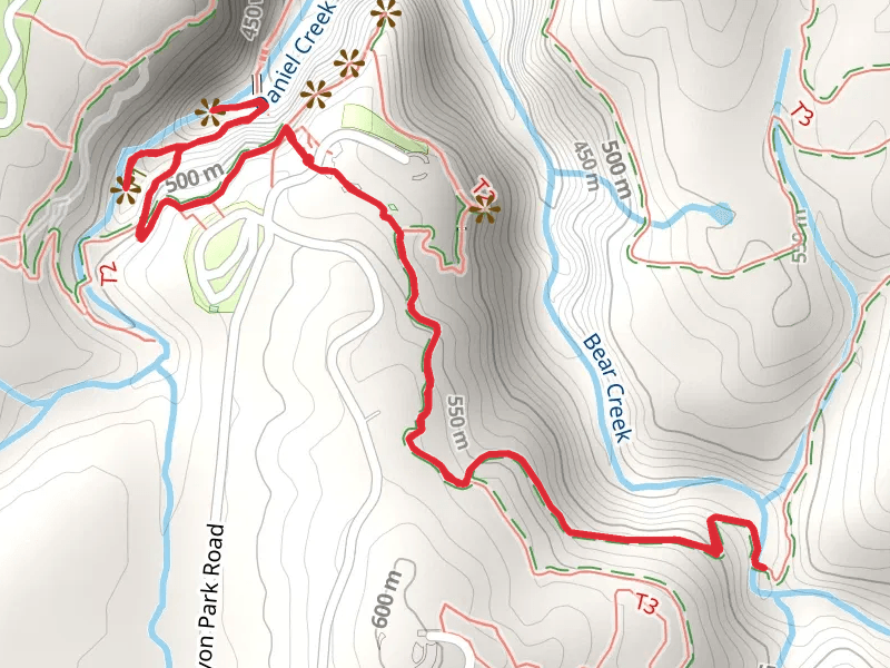 Cherokee Falls, Hemlock Falls and Bear Creek Backcountry Trail