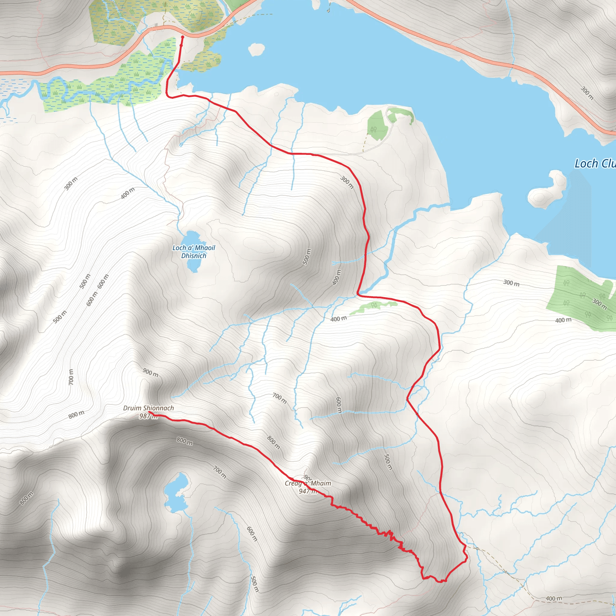 Druim Shionnach mobile static map