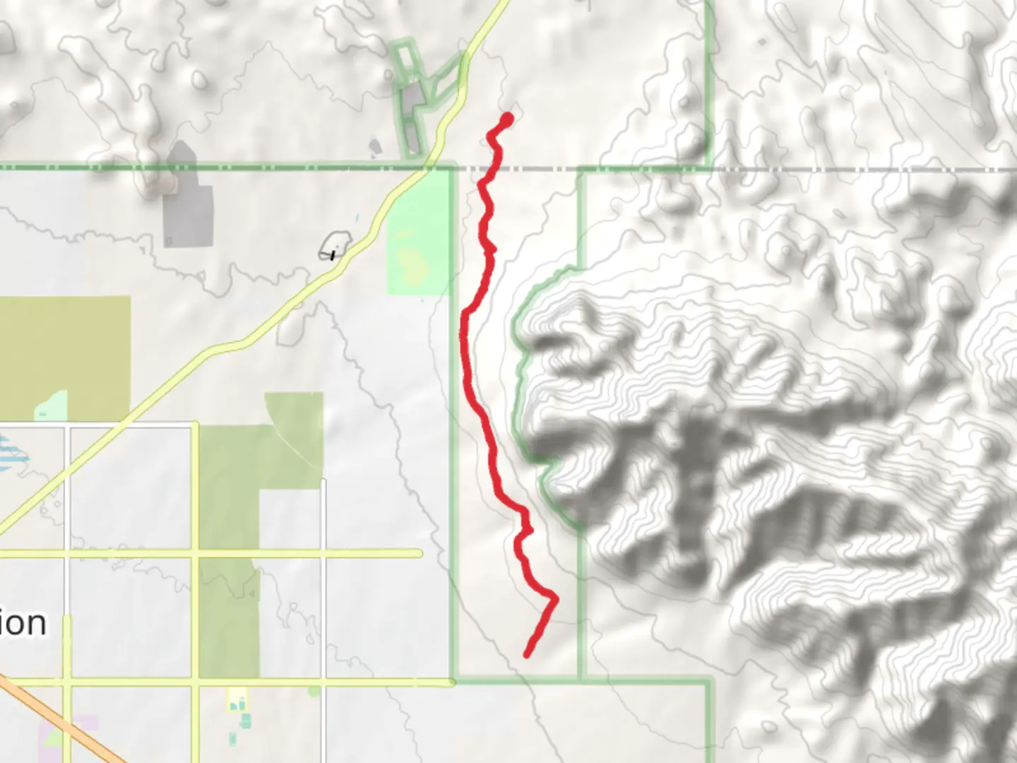 An image depicting the trail Jacob's Crosscut and its surrounding area.