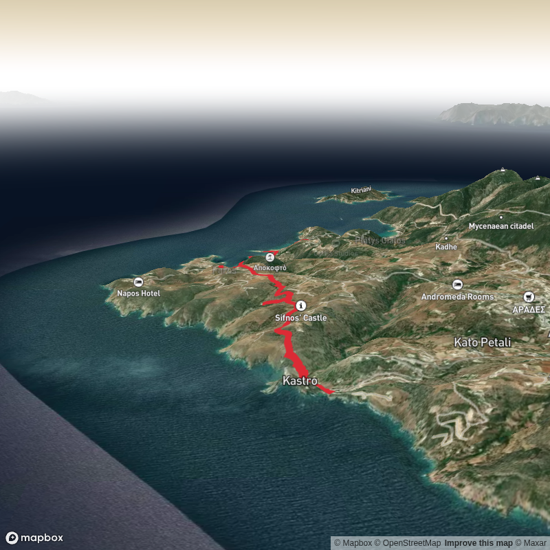 Kastro to Panagia Chrysopigi via Sifnos' Castle and Saros