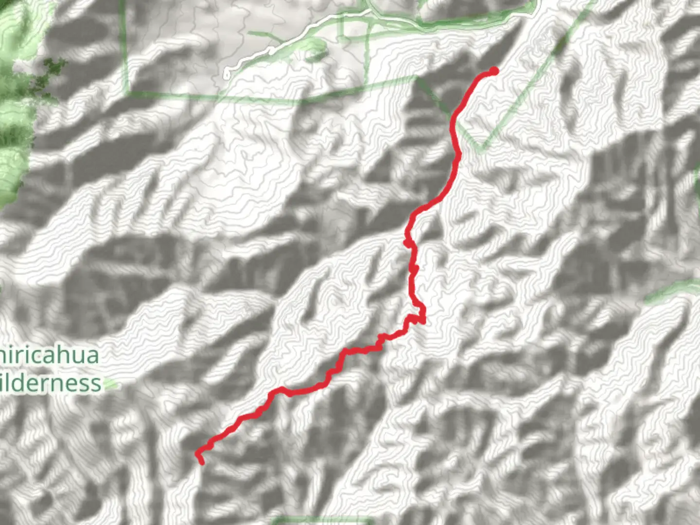 An image depicting the trail Sky Islands Traverse and Horseshoe Ridge Trail and its surrounding area.