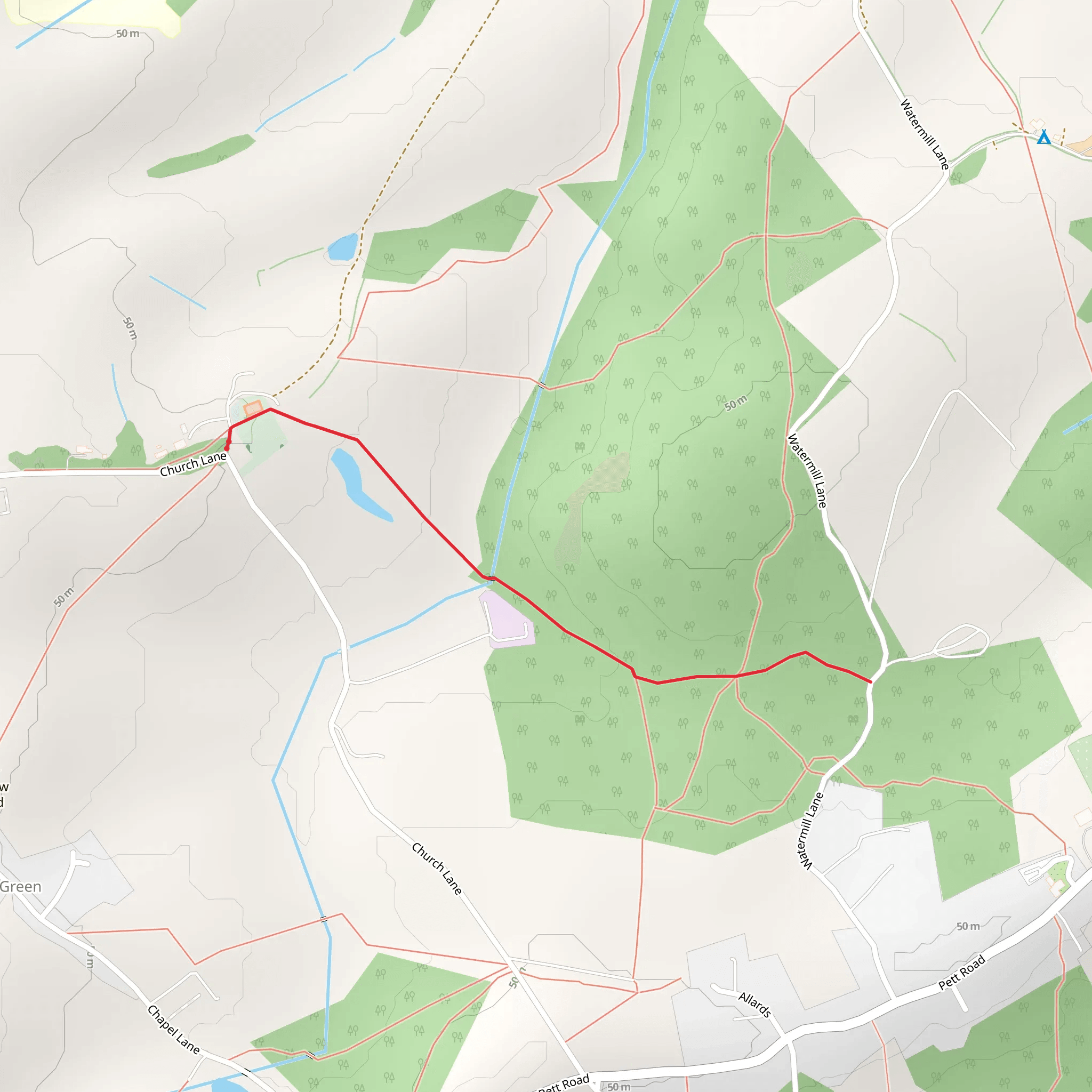 St Laurence Church Walk - Guestling mobile static map