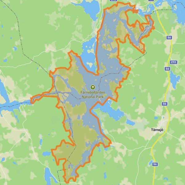 Färnebofjärden National Park mobile static map