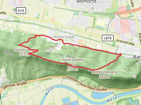 Zum Wilden Schmied, Konigsberg, Haverstadter Berg and Wittekindsberg Loop
