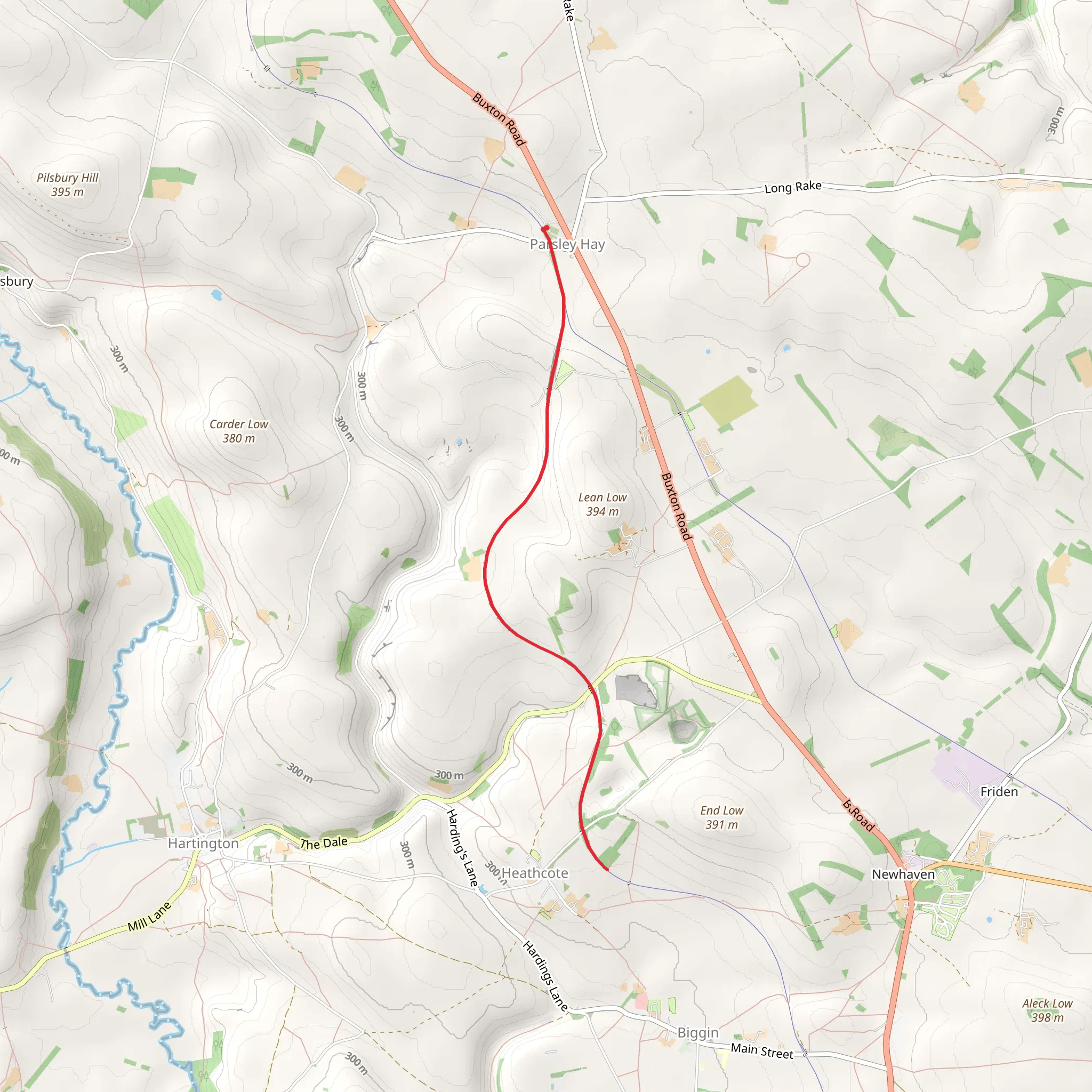 Parsley Hay Trail mobile static map
