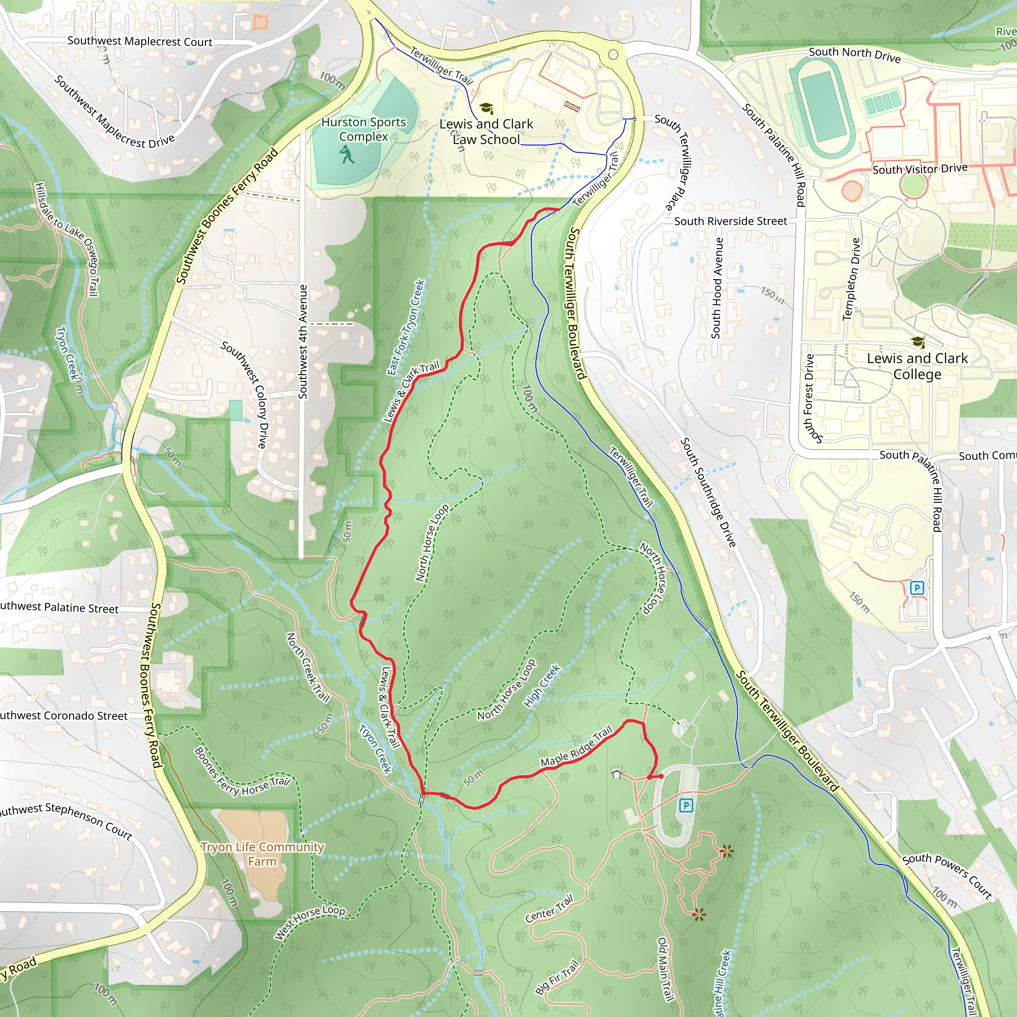 Lewis and Clark Trail Out and Back mobile static map